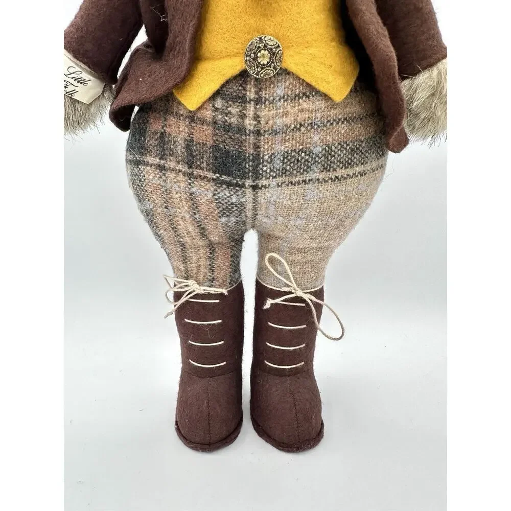 1982 Little Folk G McBride Mouse Plush Dressed England Plaid Waistcoat Outfit